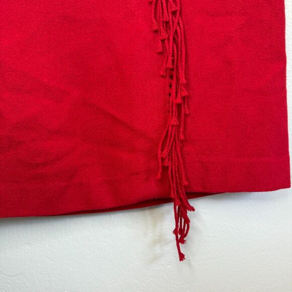 Talbots Wool Blend Wrap Red Tassel Button Detail Pencil Skirt Plus Size 14 - Picture 7 of 10
